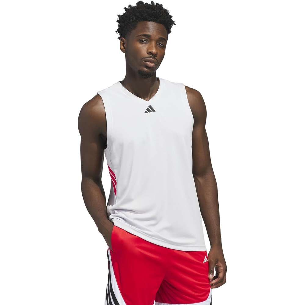 image:imageadidas Mens Pro Motion Basketball ShortsPure RubyWhite