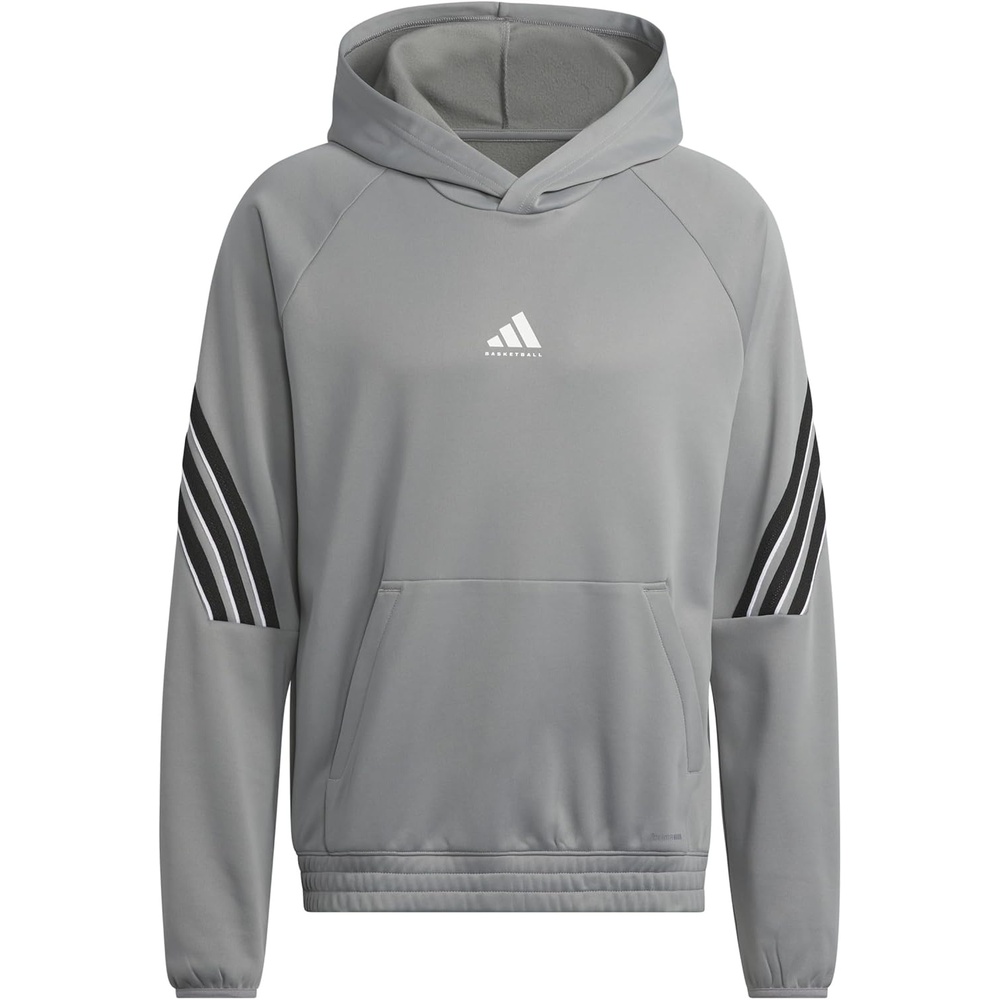image:imageadidas Mens Select Foundation Fleece Basketball HoodieGreyBlack