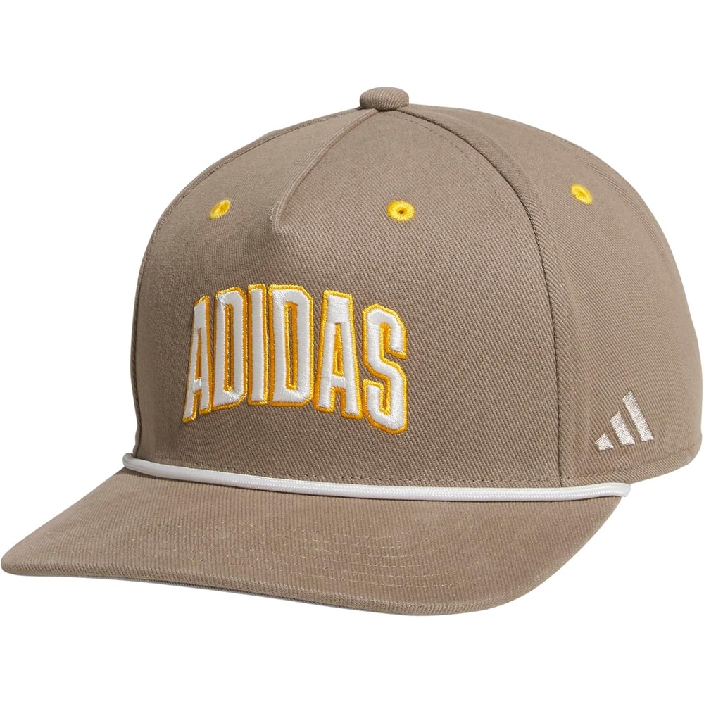 image:imageadidas Mens Sport Lifestyle Rope Brim Snapback HatKhaki SixOff WhiteCrew Yellow