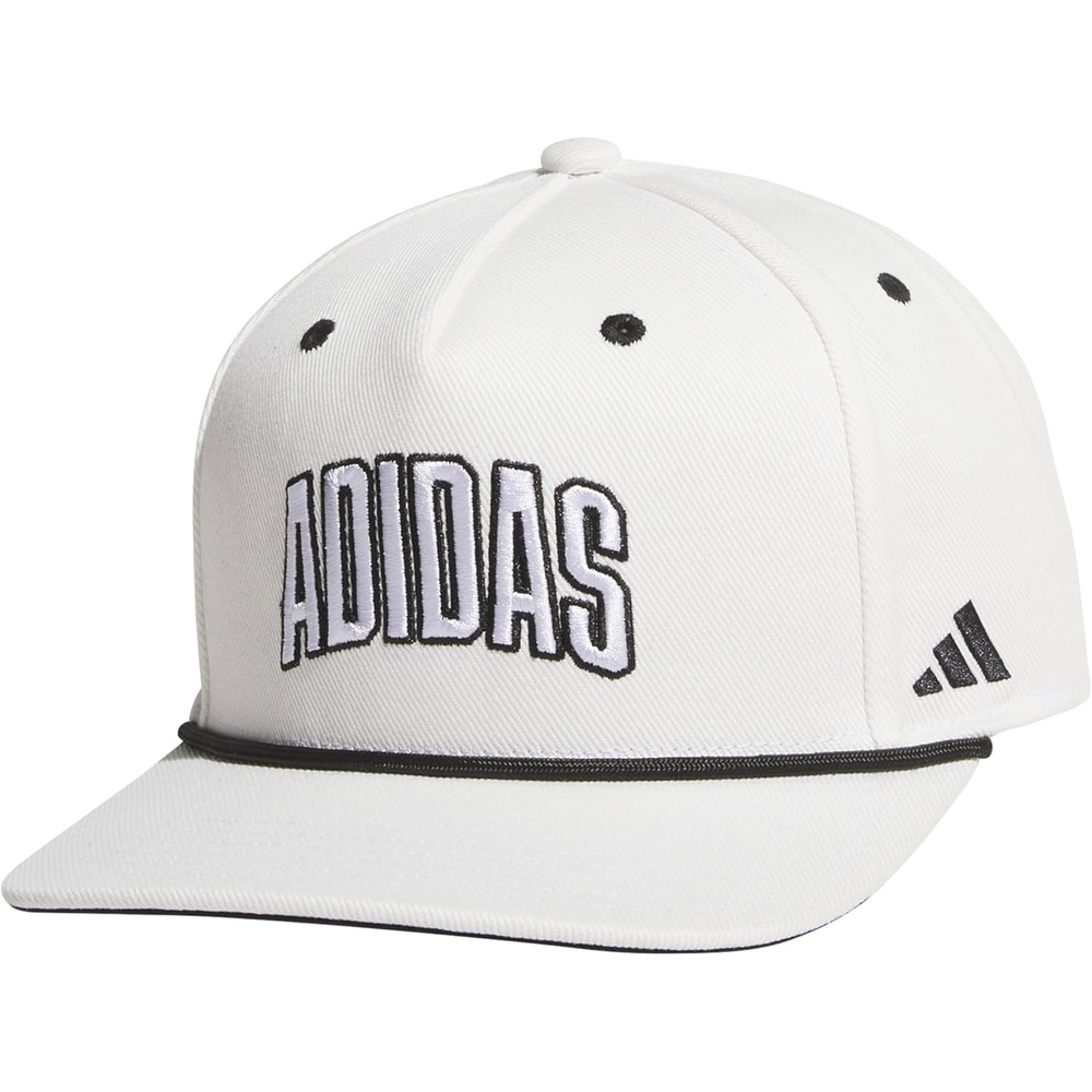 image:imageadidas Mens Sport Lifestyle Rope Brim Snapback HatWhiteBlack