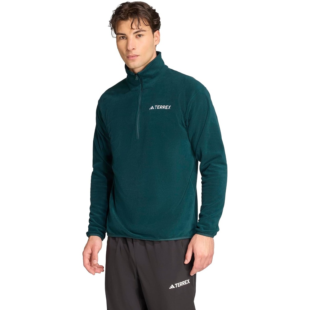 image:imageadidas Mens Terrex Multi Essentials Halfzip Fleece Hiking JacketAurora Ivy