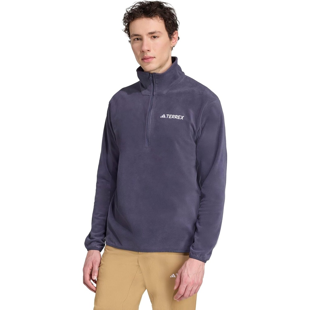 image:imageadidas Mens Terrex Multi Essentials Halfzip Fleece Hiking JacketShadow Navy