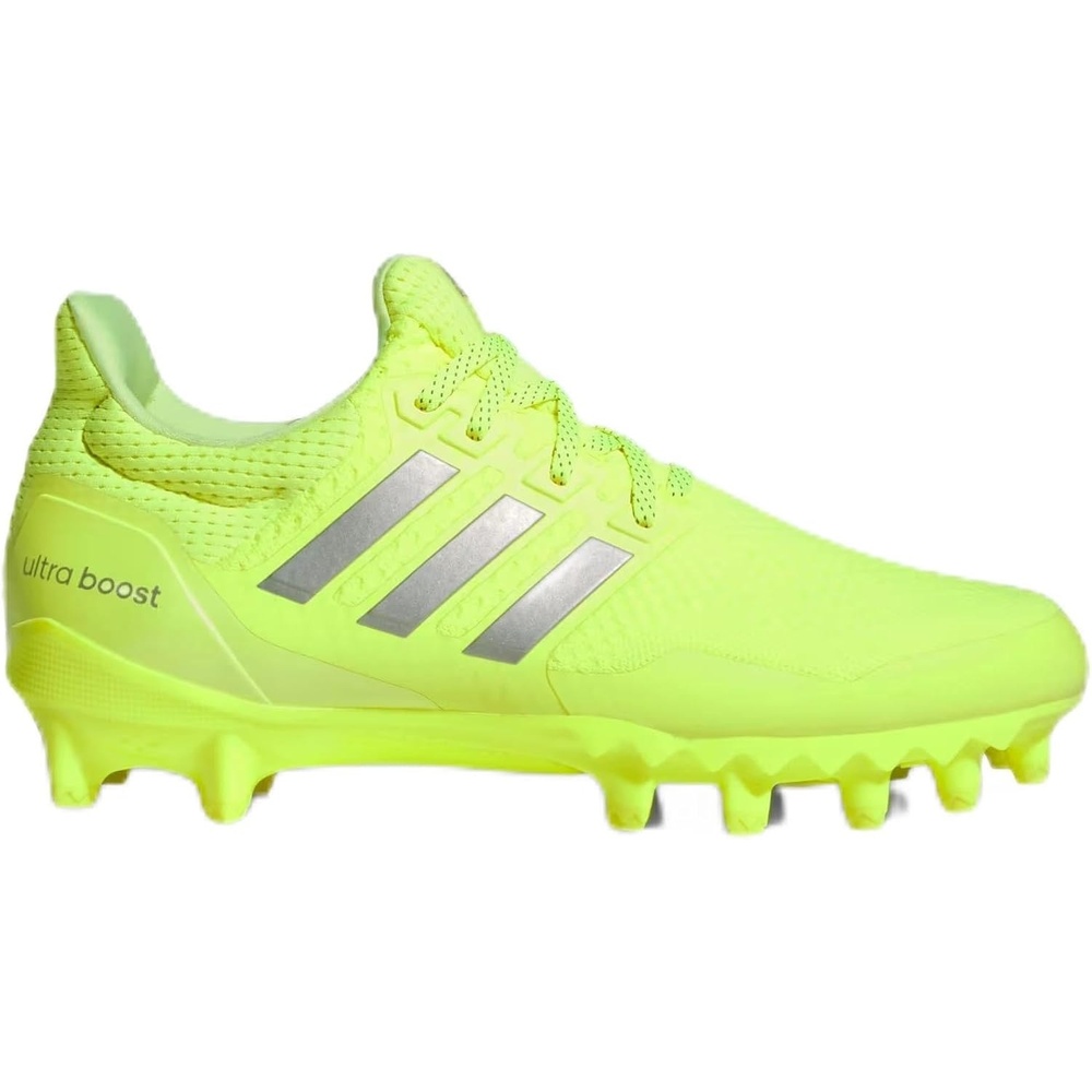 image:imageadidas Mens Ultraboost Ultra Boost Football Sneakers Shoes  WhiteTeam Solar YellowSilver MetallicTeam Solar Yellow