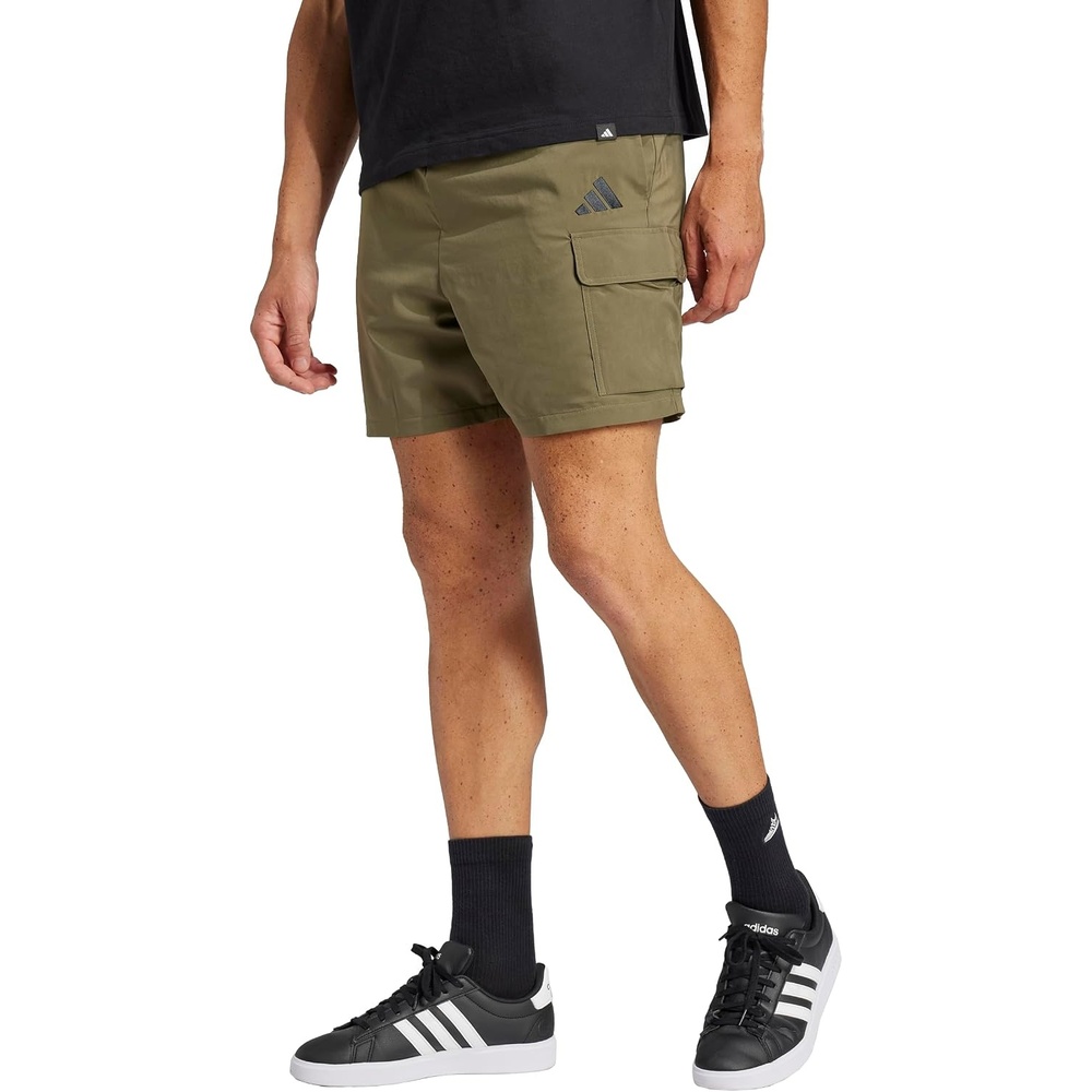 image:imageadidas Originals Mens Essentials Small Logo Cargo Chelsea ShortsOlive StrataBlack