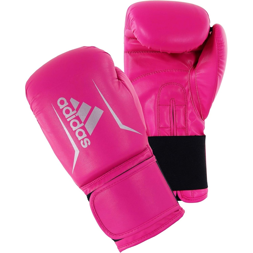 image:imageadidas Speed 50 Gel Boxing Gloves  Adult Boxing Gloves for Men amp Women  Heavy Bag Gloves Kickboxing Gloves for Women MMA Sparring Gloves Punching Bag Gloves for MenSHOCK PINKSILVER