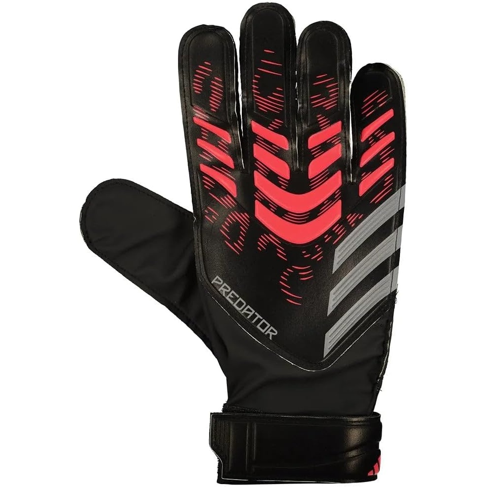 image:imageadidas Unisex Match Goalie Soccer GlovesBlackBlackLucid RedTraining