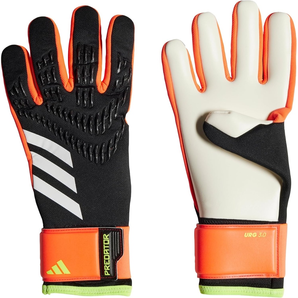 image:imageadidas Unisex Match Goalie Soccer GlovesBlackSolar RedSolar Yellow
