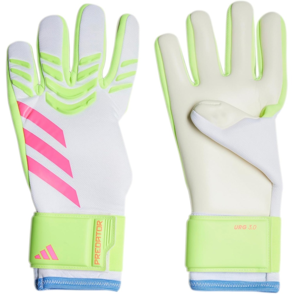 image:imageadidas Unisex Match Goalie Soccer GlovesWhiteLucid LemonLucid Pink