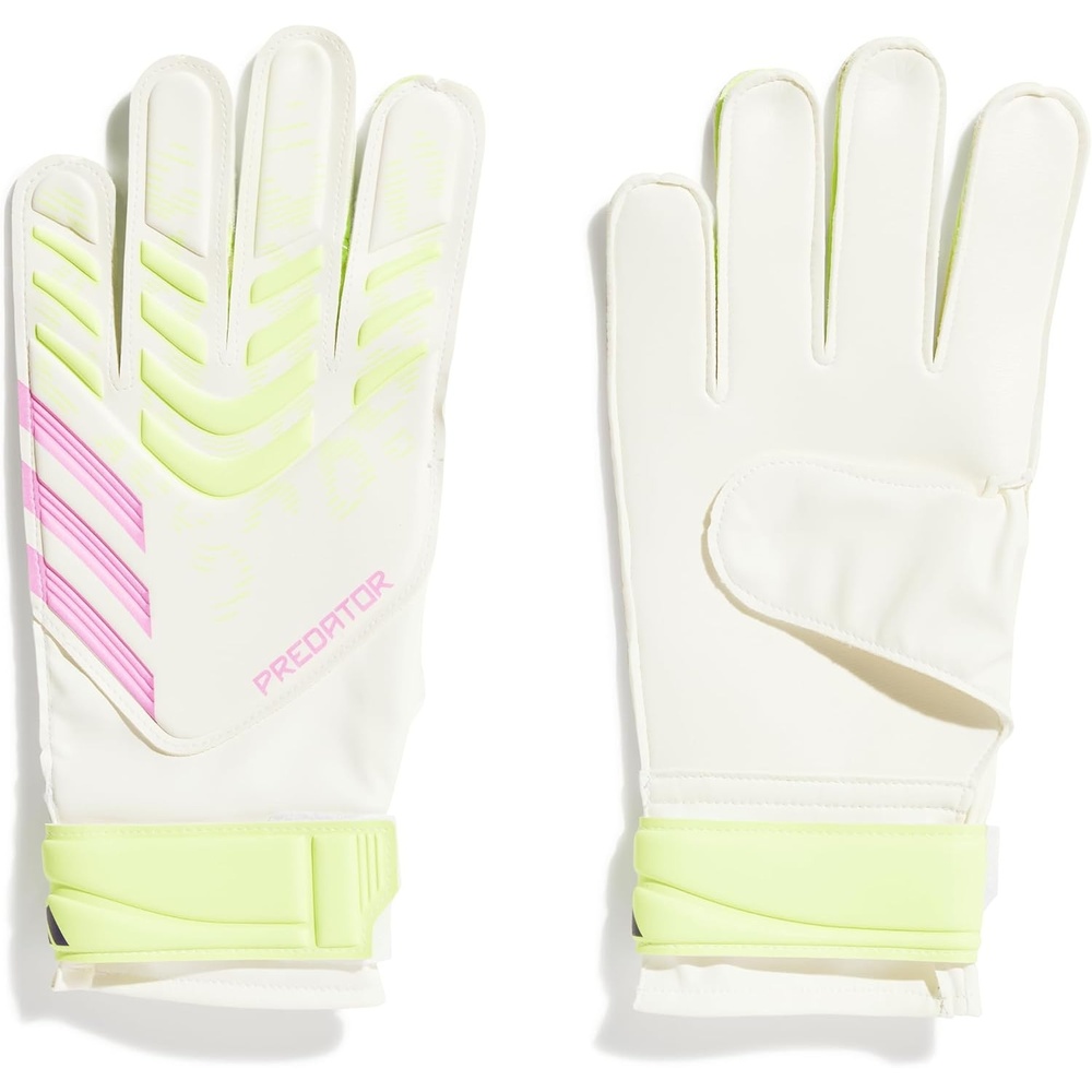 image:imageadidas Unisex Match Goalie Soccer GlovesWhiteWhiteLucid Lemon