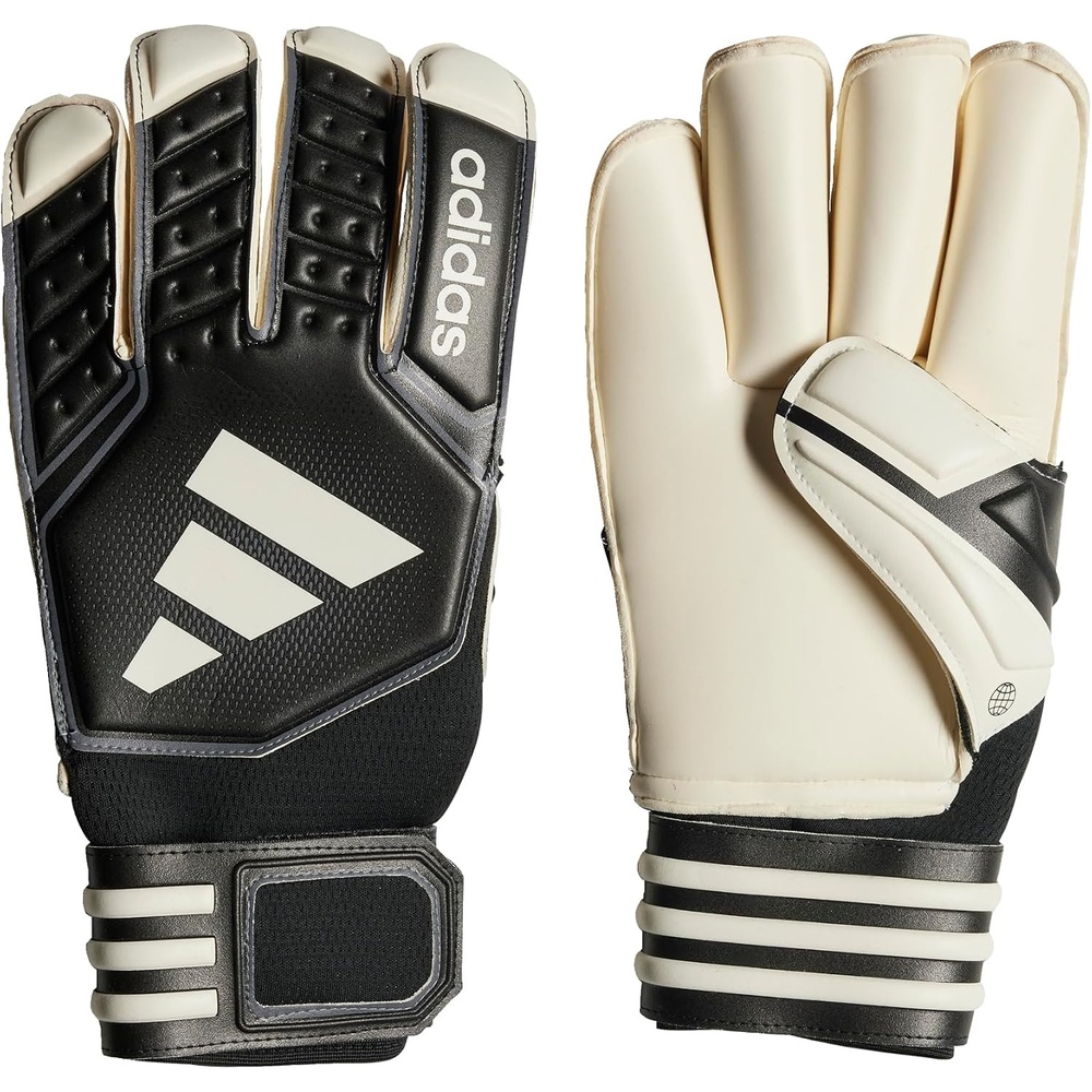 image:imageadidas UnisexAdult Tiro League Goalkeeper GlovesBlackWhiteIron Metallic