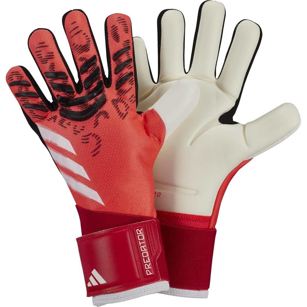 image:imageadidas UnisexKids Training Predator Goalie Soccer GlovesLucid RedBlackWhite