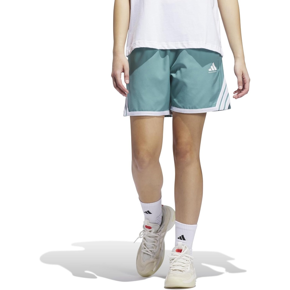 image:imageadidas Womens Crazylite Basketball ShortsPowder TealWhite