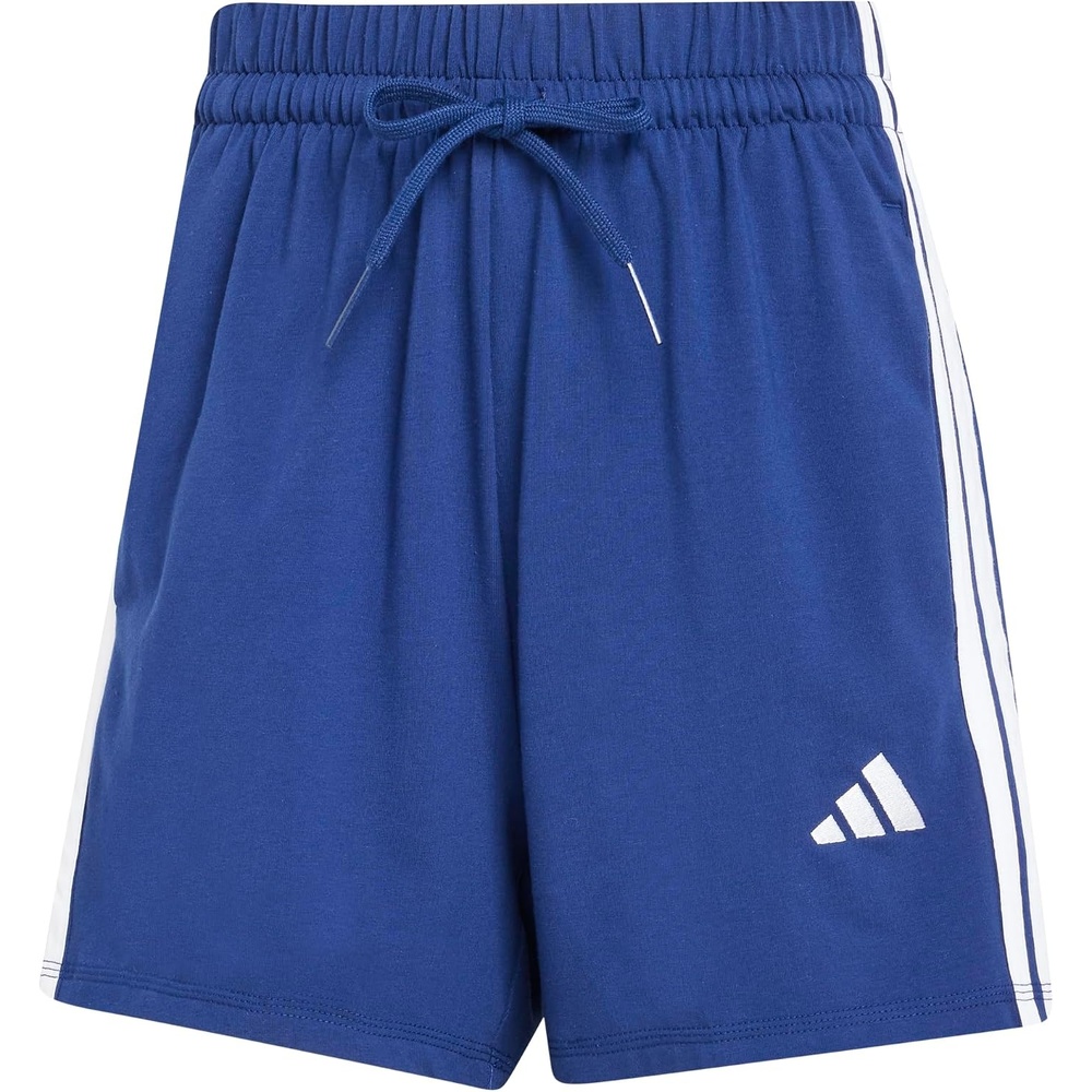 image:imageadidas Womens Essentials 3Stripes Cotton ShortsDark BlueWhite