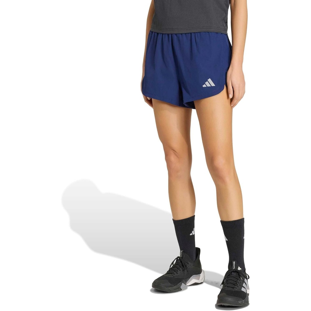 image:imageadidas Womens Racer Pacer Woven ShortsDark Blue