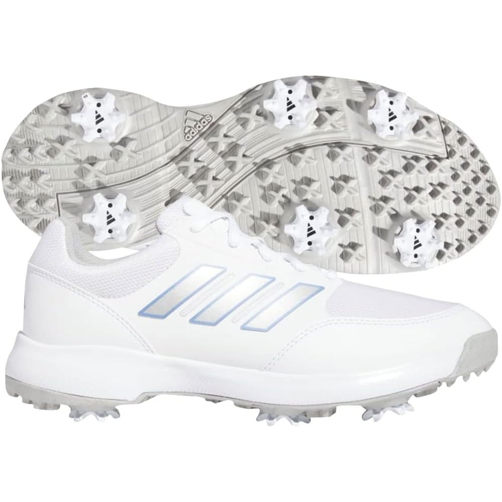 image:imageadidas Womens Tech Response 30 Golf Shoes ShoesFootwear WhiteSilver MetallicBlue Fusion