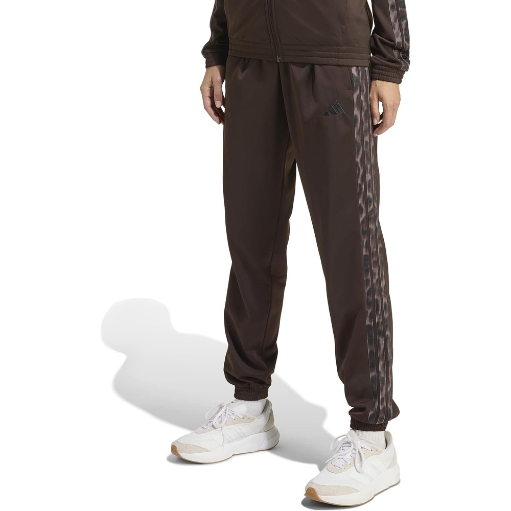 image:imageadidas Womens Tricot 3Stripes Leopard Printed Track PantsAurora CoffeeMulticolor