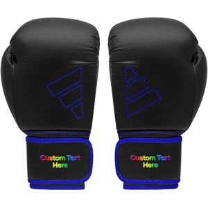 Adidas Custom Boxing Gloves – Hybrid 80 – for Boxing, Kickboxing, MMA, Bag, Training & Fitness – Custom Boxing Gloves for Gifts, Souvenirs(Black Blue)
