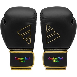 Adidas Custom Boxing Gloves – Hybrid 80 – for Boxing, Kickboxing, MMA, Bag, Training & Fitness – Custom Boxing Gloves for Gifts, Souvenirs(Black Gold)