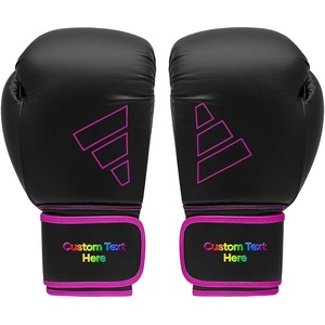 Adidas Custom Boxing Gloves – Hybrid 80 – for Boxing, Kickboxing, MMA, Bag, Training & Fitness – Custom Boxing Gloves for Gifts, Souvenirs(Black Pink)