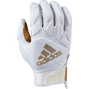 Adidas Freak 5.0 Padded Adult Football Receiver Glove(White/Metallic Gold)