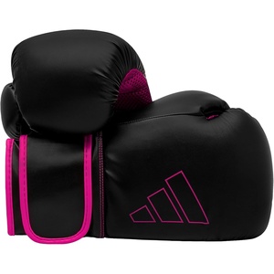 Adidas Hybrid 80 Boxing Gloves – Adult Boxing Gloves for Men & Women – Heavy Bag Gloves, Kickboxing Gloves for Women, MMA Sparring Gloves, Punching Bag Gloves for Men(Black/Shock Pink)