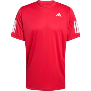 Adidas Mens Club Tennis Climacool 3-Stripes T-Shirt(Pure Ruby)