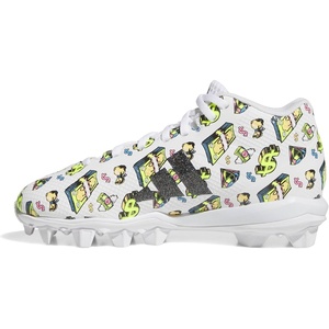 Adidas Unisex-Child Adizero Impact.2 II Molded Rubber American Football(White/Black/White)