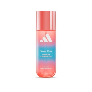Adidas Vibes Full Recharge Eau de Parfum 1.6 fl oz (Pack of 1), Notes of Fougere, Cedar, and Sage, Unisex Fragrance, Long Lasting, Sporty Fragrance, Travel Size(Body Mist – Happy Feels)