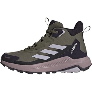 Adidas Women’s Terrex Anylander Mid Top Rain.rdy Hiking Sneakers(Olive Strata Silver Dawn Amber Tint)