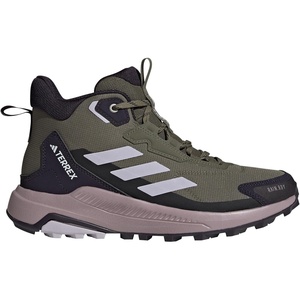 Adidas Women’s Terrex Anylander Mid Top Rain.rdy Hiking Sneakers(Olive Strata/Silver Dawn/Amber Tint)