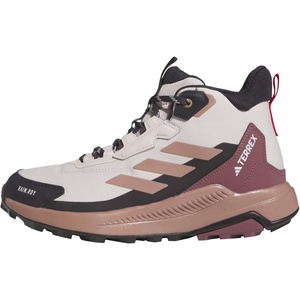 Adidas Women’s Terrex Anylander Mid Top Rain.rdy Hiking Sneakers(Putty Mauve Warm Clay Pure Ruby)