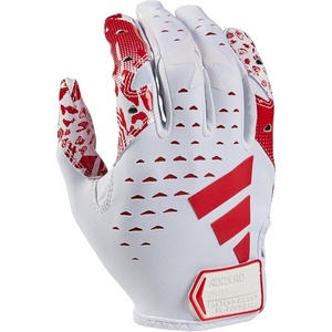 adidas Adizero 13 Football Receiver Gloves(White/Red)