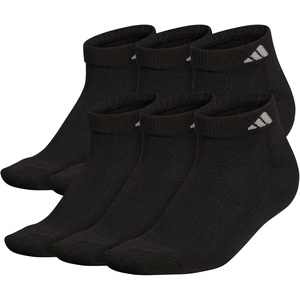 adidas Athletic 6-Pack Low Cut Socks(Black/Aluminum 2)