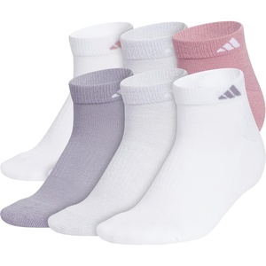 adidas Athletic 6-Pack Low Cut Socks(Magic Mauve Purple/White/Clear Onix Grey)