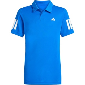 adidas Boys’ Club Tennis 3-Stripes Polo Shirt(Glory Blue)