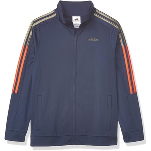 adidas Boys Zip Front Iconic Tricot Jacket(New Core Navy)