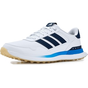 adidas Golf S2G 26 Leather Spikeless Golf Shoes(Ftwr White/Collegiate Navy/Lucid Ray Blue)