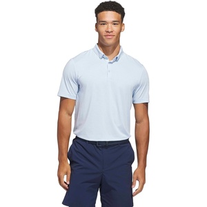 adidas Golf Ultimate365+ Pencil Stripe Climacool Polo Shirt(Crystal Sky  Lucid Ray Blue)