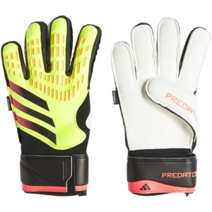 adidas Match Fingersave Goalkeeper Gloves Athletic – White(Solar Yellow/Black/Solar Red)
