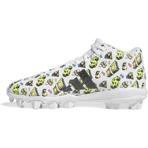adidas Mens Adizero Impact.2 Molded American Football(White/Black/White)