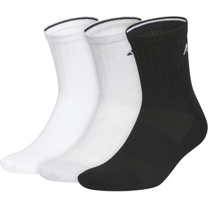 adidas Men’s Cushioned High Quarter Socks (3 Pairs) Durable & Comfortable(White/Clear Onix Grey/Black/5)