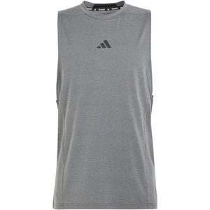 adidas Men’s Designed for Training Workout Tank Top(Solid Grey)