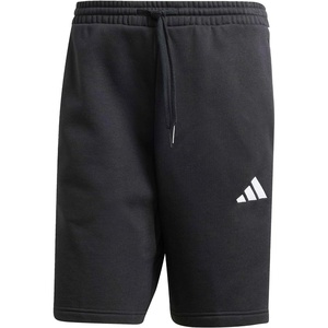 adidas Men’s Essentials 3-Stripes Fleece 9-inch Shorts(Black / White)