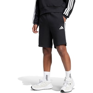 adidas Men’s Essentials 3-Stripes Fleece 9-inch Shorts(Black/White)