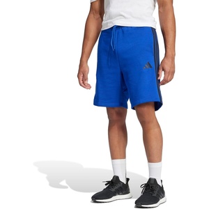 adidas Men’s Essentials 3-Stripes Fleece 9-inch Shorts(Team Royal Blue/Black)