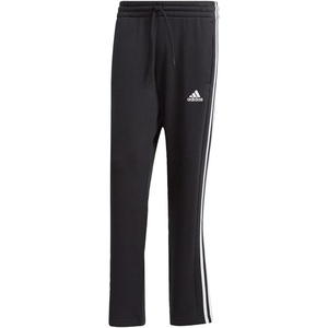 adidas Men’s Essentials Fleece Open Hem 3-Stripes Pants(Black(2023))