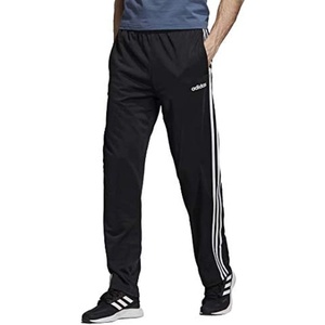adidas Men’s Essentials Fleece Open Hem 3-Stripes Pants(Black/White(2019))