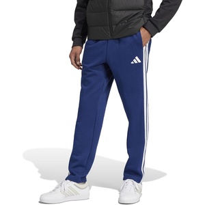 adidas Men’s Essentials Fleece Open Hem 3-Stripes Pants(Dark Blue/White)