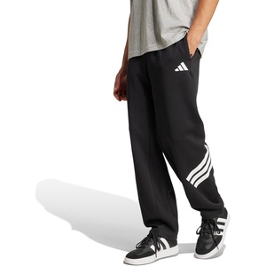 adidas Men’s Future Icon 3-Stripes Open Hem Pants(Black)