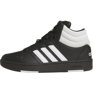 adidas Mens Hoops Mid Classic Lace Up Sneakers Shoes Casual – Blue, White(Black/White/Orbit Grey)